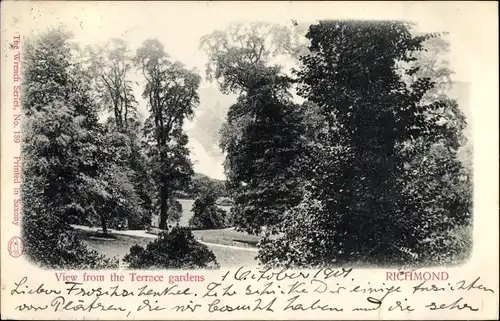 Ak Richmond London, View from the Terrace Gardens