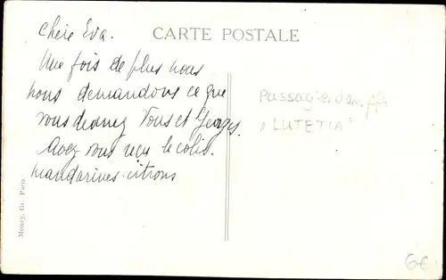 Künstler Ak Dampfschiff Lutetia, Compagnie de Navigation Sud Atlantique