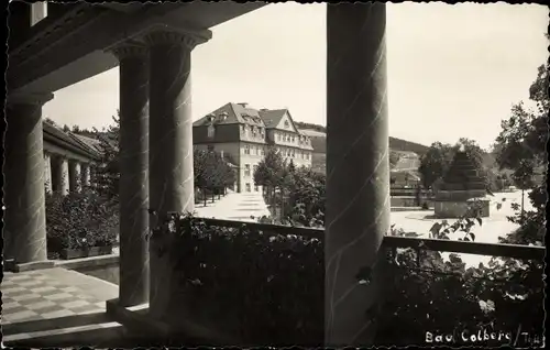 Foto Ak Bad Colberg Heldburg in Thüringen, Teilansicht, Säulengang