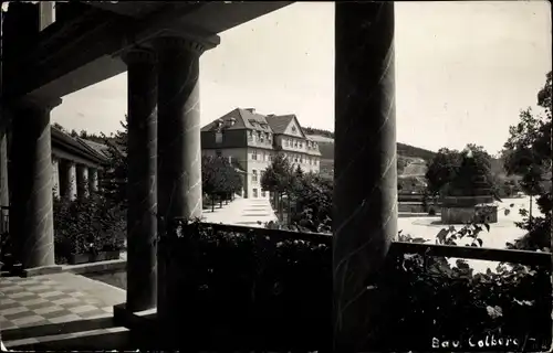 Foto Ak Bad Colberg Heldburg in Thüringen, Teilansicht, Säulengang