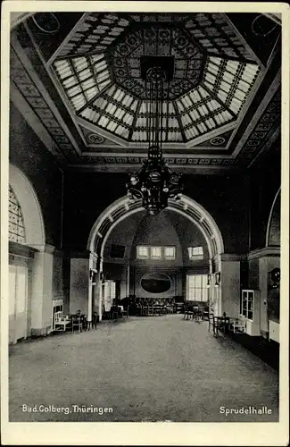 Ak Bad Colberg Heldburg in Thüringen, Sprudelhalle, Innenansicht