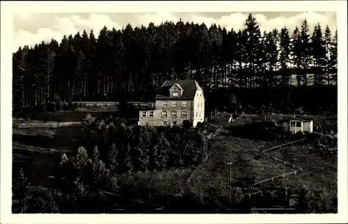 Ak Tanne Oberharz am Brocken, Café und Pension Sanssouci, Wald