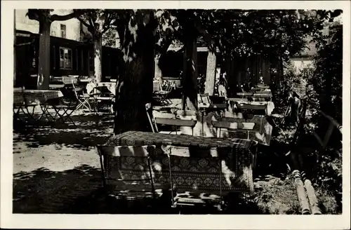 Ak Walddorf Kottmar in der Oberlausitz, Kottmarschänke, Terrasse