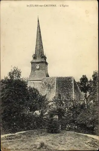 Ak Saint Julien en Calonne Calvados, L'Eglise