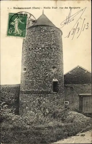 Ak Nonancourt Eure, Vieille Tour, rue des Remparts