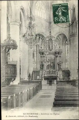 Ak Le Neubourg Eure, Interieur de l'Eglise