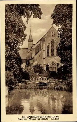 Ak Marcilly sur Eure Eure, Ancienne Abbaye du Breuil, L'Eglise