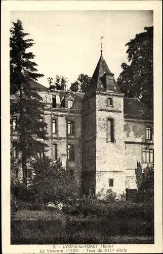 Ak Lyons la Forêt Eure, La Vicomte, Tour
