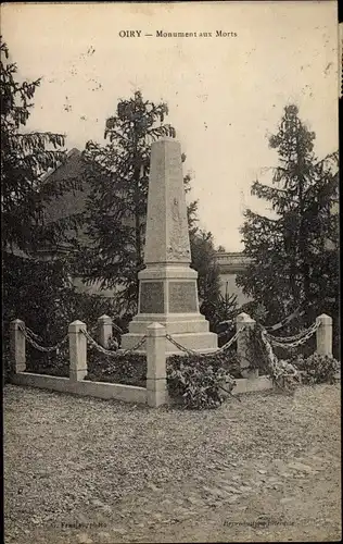 Ak Oiry Marne, Monument aux Morts