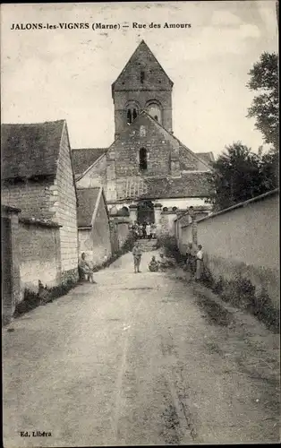 Ak Jalons les Vignes Marne, Rue des Amours