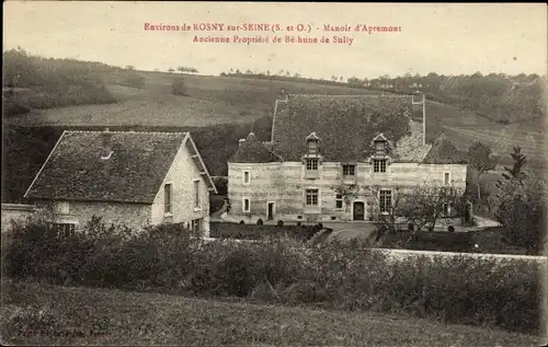 Ak Rosny sur Seine Yvelines, Manoir d'Apremont, Ancienne Propriete de Bethune de Sully