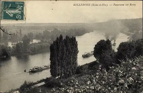 Ak Rolleboise Yvelines, Panorama sur Rosny