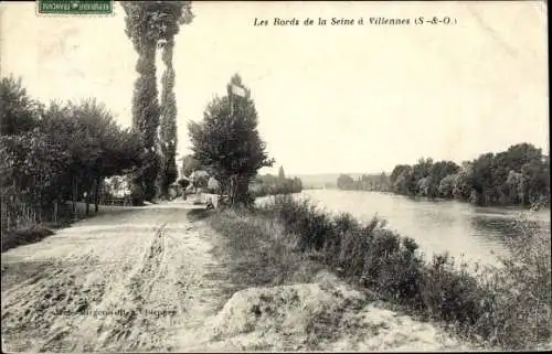 Ak Villennes Yvelines, Les Bords de la Seine