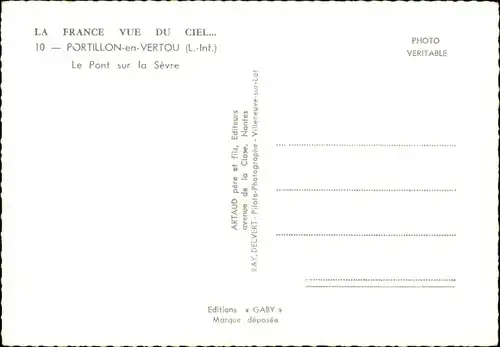 Ak Portillon en Vertou, Le Pont sur la Sevre