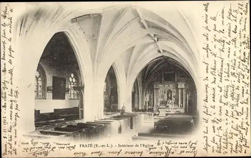 Ak Fraze Eure et Loir, Interieur de l'Eglise