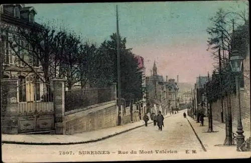 Ak Suresnes Hauts de Seine, Rue du Mont Valerien