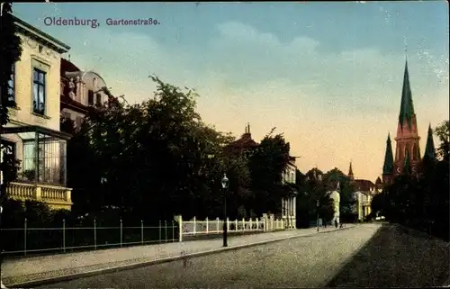 Ak Oldenburg in Niedersachsen, Gartenstraße