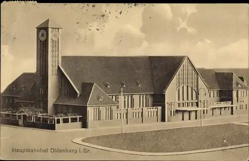 Ak Oldenburg in Niedersachsen, Hauptbahnhof