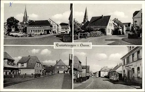 Ak Twistringen Niedersachsen, Sparkasse, Kirche, Bäckerei