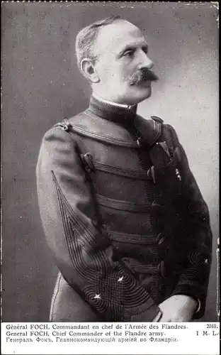 Ak General Foch, Commandant en chef de l'Armee des Flandres, Portrait