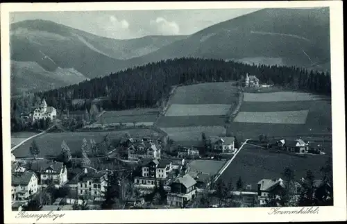 Ak Karpacz Krummhübel Riesengebirge Schlesien, Blick auf den Ort