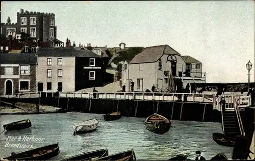 Ak Broadstairs Kent, Pier and Harbour