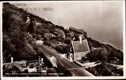 Ak Folkestone Kent South East England, Toll Gate, Lower Sandgate Road