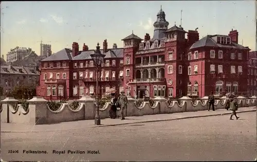 Ak Folkestone Kent South East England, Royal Pavillon Hotel