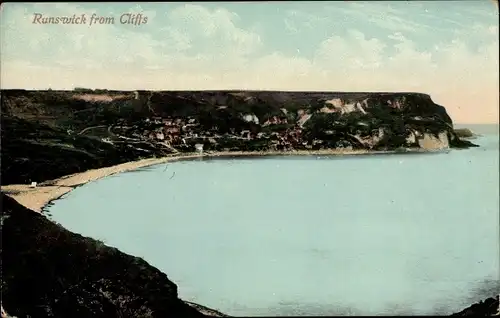 Ak Scarborough North Yorkshire, Runswick from Cliffs