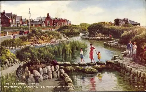 Ak Lytham St Annes North West, Stepping Stones, Promenade Gardens