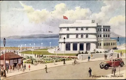 Künstler Ak Morecambe North West England, Midland Hotel