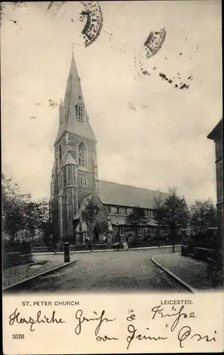 Ak Leicester East Midlands England, St Peter Church