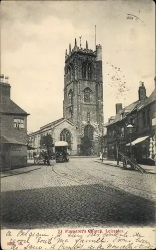 Ak Leicester East Midlands England, St Margarets Church