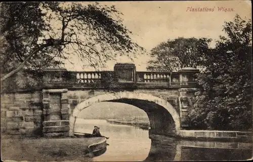 Ak Wigan North West England, Plantations, Bridge