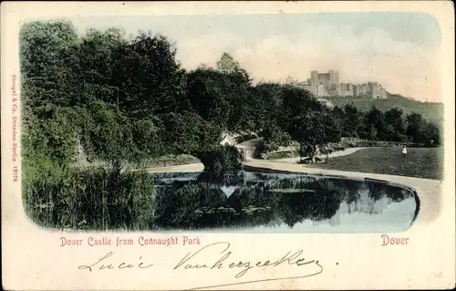 Ak Dover South East England, Castle from Connaught Park