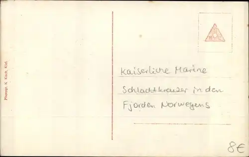 Ak Norwegen, Deutsches Kriegsschiff, SMS Nassau und Westfalen, Schlachtkreuzer, Kaiserliche Marine