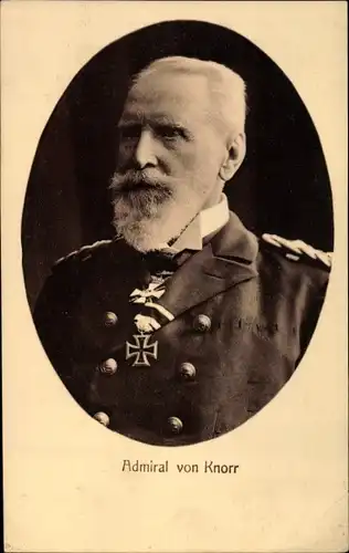 Ak Admiral Eduard von Knorr, Portrait