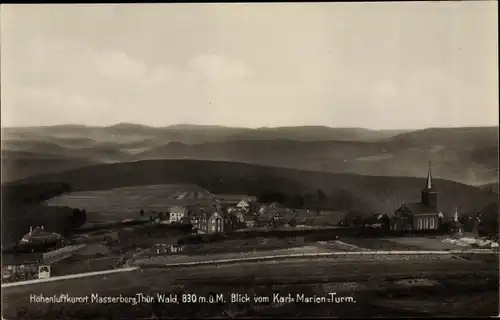 Ak Masserberg im Thüringer Schiefergebirge, Ort vom Karl Marien Turm aus gesehen