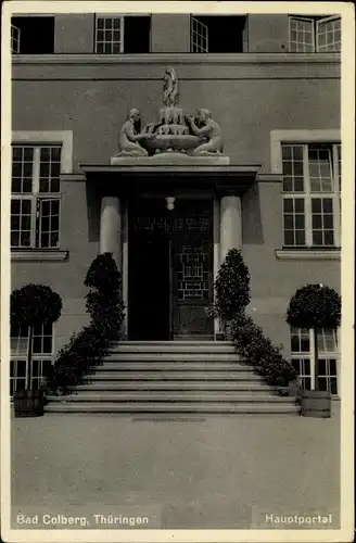 Ak Bad Colberg Heldburg in Thüringen, Hauptportal