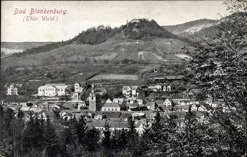 Ak Bad Blankenburg in Thüringen, Blick auf den Ort