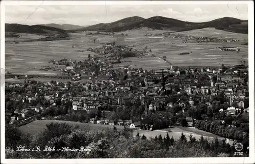 Ak Löbau in Sachsen, Totale vom Löbauer Berg aus