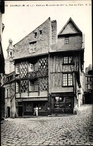 Ak Saumur Maine et Loire, Vieilles Maisons