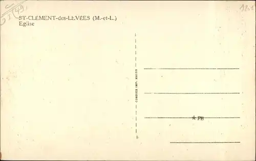 Ak Saint Clément des Levées Maine-et-Loire, Eglise