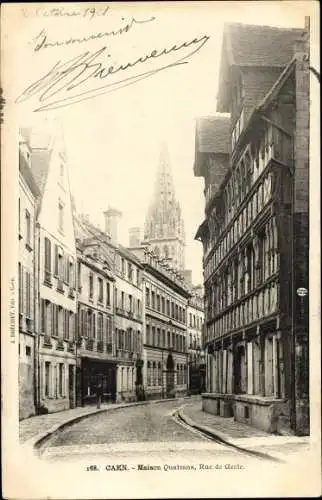 Ak Caen Calvados, Maison Quatrans, Rue de Geole