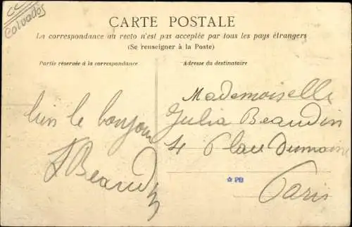 Ak Caen Calvados, Rue et Tour Saint Jean