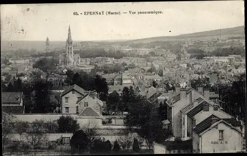 Ak Epernay Marne, Vue panoramique