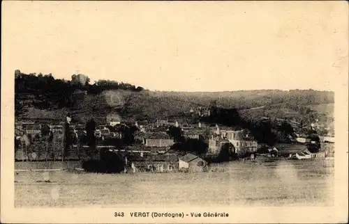 Ak Vergt de Biron Dordogne, Vue générale