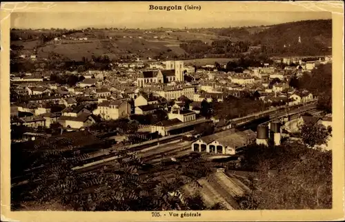 Ak Bourgoin Isère, Vue generale