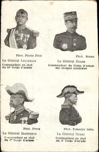 Ak Le General Lelorrain, Le General Dodds, Le General Jeanerod, Le General Ourdi