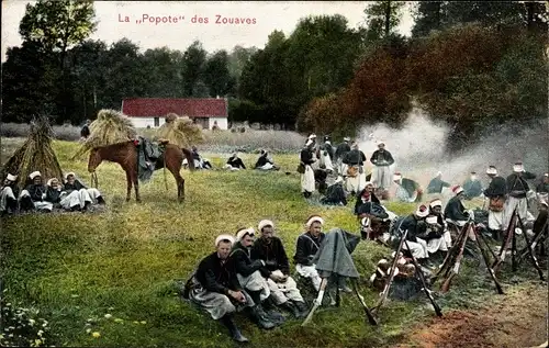 Ak La Popote des Zouaves, Zuaven